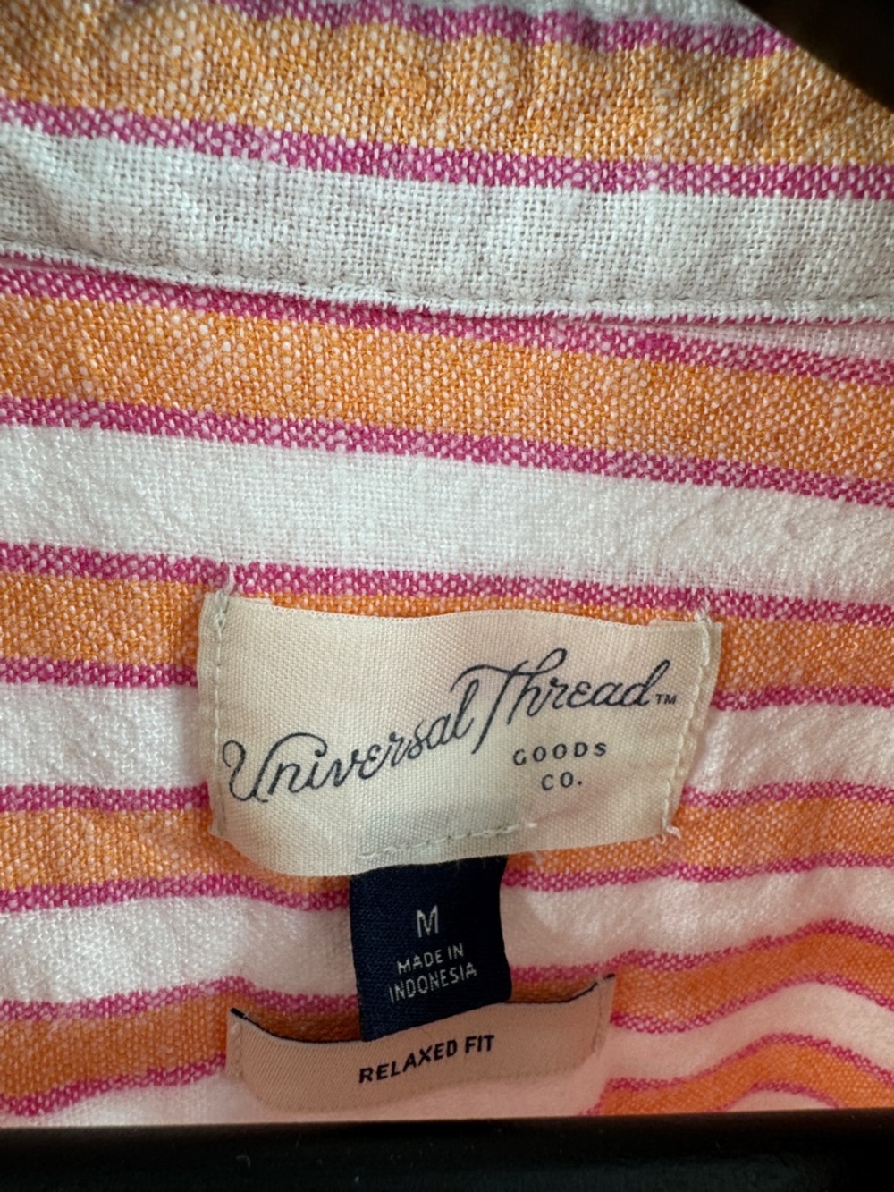 Universal Thread Striped Linen Blend Button Up – Women’s Medium - Picture 4 of 7